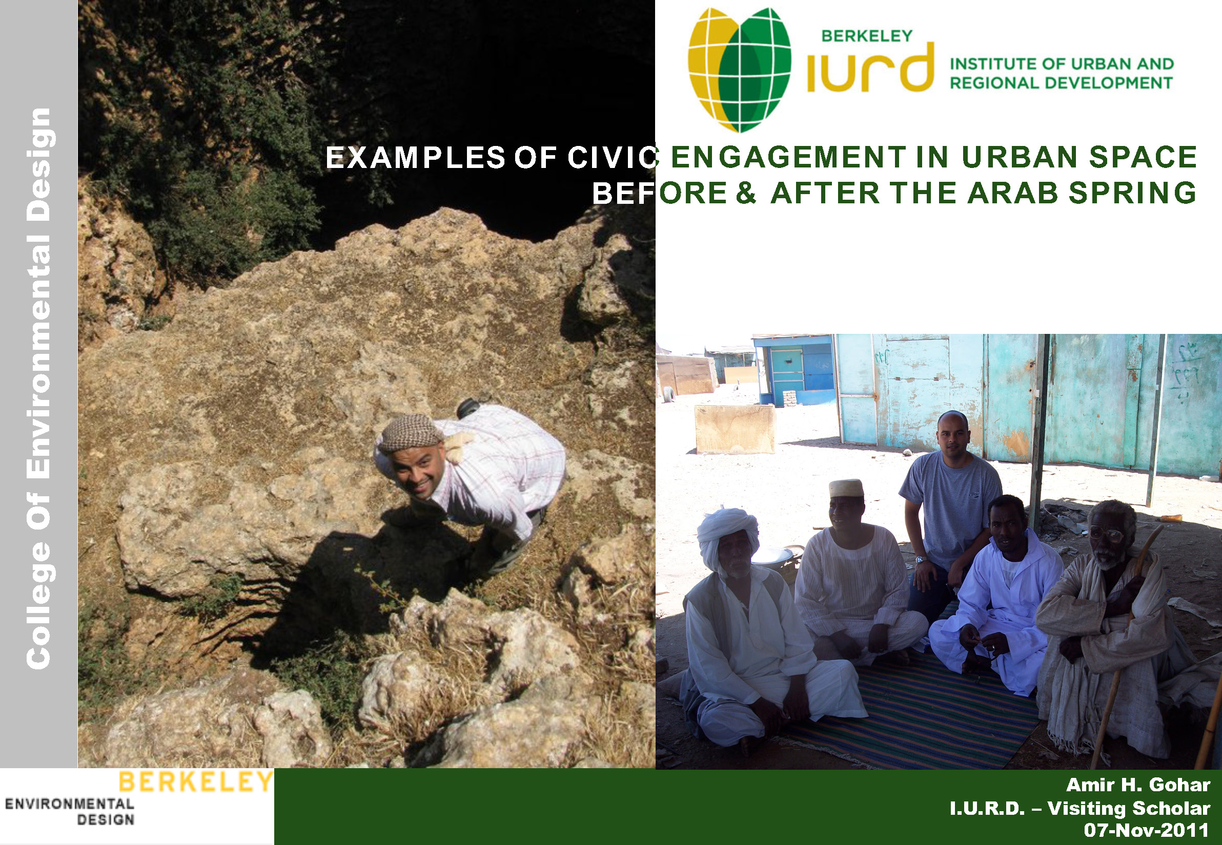 Examples Civic Engagement in the Urban Space Before & After the Arab Spring