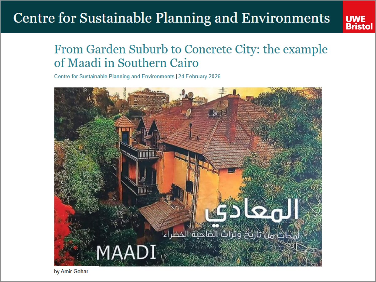 From Garden Suburb to Concrete City: The Example of Maadi in Southern&nbsp;Cairo